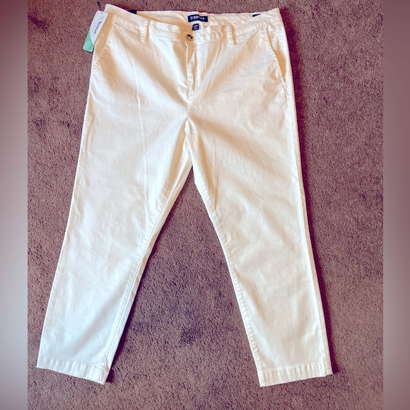 NAUTICA Ladies' Stretch Ankle Pant White NWT Size 14/34 - Picture 1 of 7